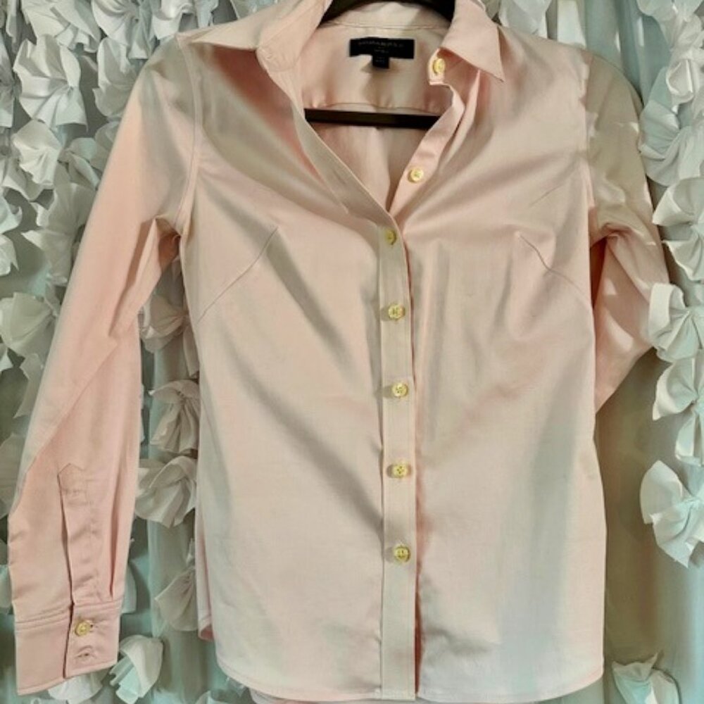 Pink Collar Contoured Blouse